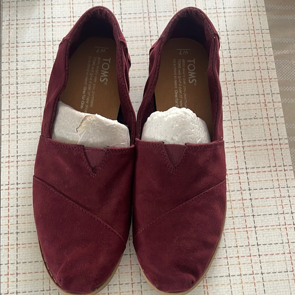 Toms Burgundy Women's Shoes